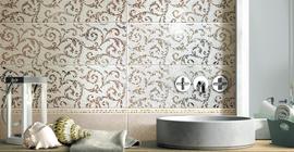 Дизайн ванной, туалета, кухни из плитки бренда Нефрит Керамика коллекции Риф