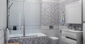 Ванная комната с керамической плиткой бренда Ceramica Classic коллекции Marmara