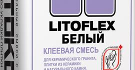 Клеевой состав (клей для длитки) Коллекция Litoflex бренда Litokol, серого и белого цвета