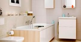 Ванная комната с керамической плиткой коллекции Smart бренда Cersanit 