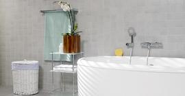Дизайн ванной комнаты с сантехникой бренда WasserKRAFT: смесители для ванны и душа