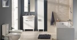 Дизайн ванной комнаты с сантехникой бренда Kolo/Коло коллекция Freja