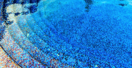 Мозаика для бассейна гладкая рельефная водостойкая светлая