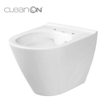 Унитаз подвесной Cersanit City New Clean On, безободковый, без сиденья
