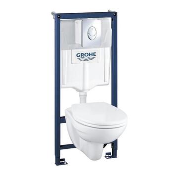 Унитаз подвесной Grohe Solido Lecico Perth Set 4 в 1 Rapid SL Air, с инсталляцией, с крышкой, с псевдобиде Унитаз подвесной Grohe Solido Lecico Perth Set 4 в 1 Rapid SL Air, с инсталляцией, с крышкой, с псевдобиде