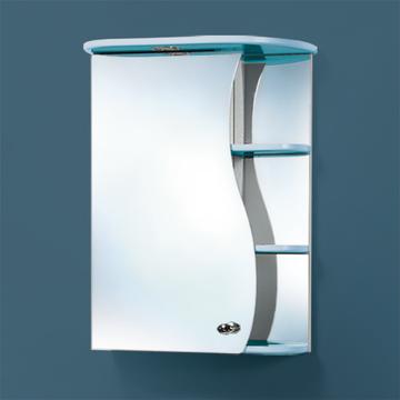 Зеркальный шкаф для ванной Акваль Милана 70х50х22, голубой