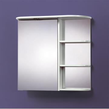 Зеркальный шкаф для ванной Акваль Милана 70х70х22, белый