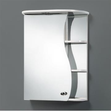 Зеркальный шкаф для ванной Акваль Милана 70х50х22, белый