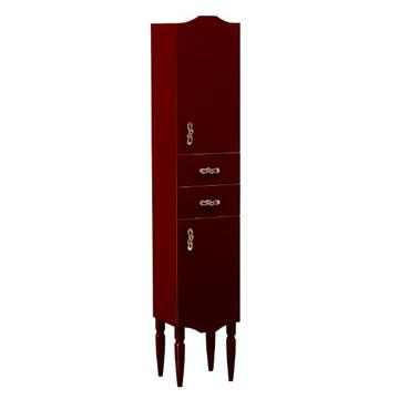 Напольный шкаф-пенал для ванной Belux Бари 37х197х33, бордовый глянцевый