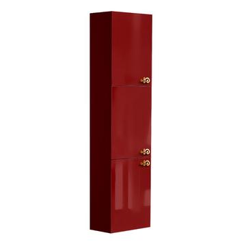 Подвесной шкаф-пенал для ванной Belux Версаль 46х186.4х23, бордовый глянцевый