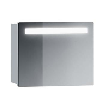 Зеркальный шкаф для ванной с подсветкой Belux Марсель 68х15.2х46, белый