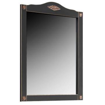 Зеркало для ванной Belux Верди 82х102х2.2, черный матовый с золотой патиной