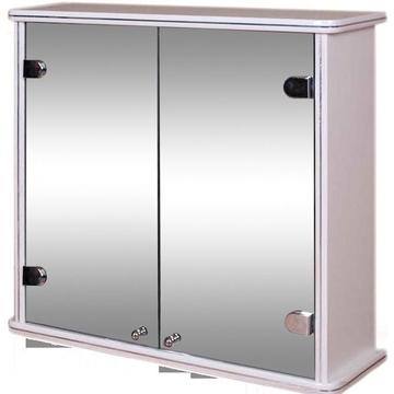 Шкаф навесной зеркальный Гамма 14 (белый)