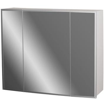 Шкаф навесной зеркальный Гамма 17 (белый)