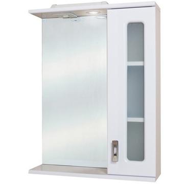 Шкаф с зеркалом для ванной Onika Кристалл 54.4х71.5х16, правый, белый