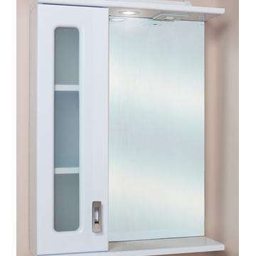 Шкаф с зеркалом для ванной Onika Кристалл 54.4х71.5х16, левый, белый