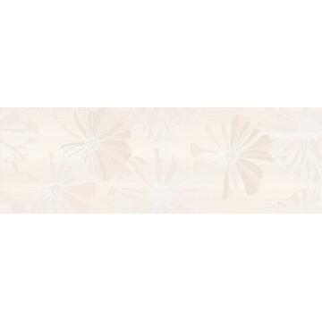 Настенная плитка Belani Сенсус 75х25, пудра декор цветы