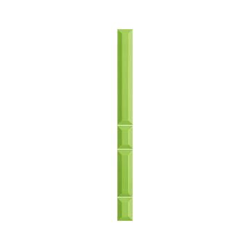 Бордюр Tubadzin (Arte) Linea 4.8х59.8, zielona