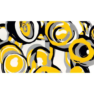 Плитка-декор настенный Tubadzin Colour 59.3x32.7, Hoop Yellow