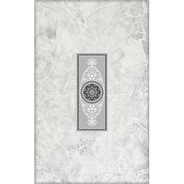 Плитка-декор настенный М-Квадрат Цезарь 25x40, серый