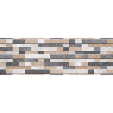 Настенная керамическая плитка Керамин Канон 7с 90x30, серый, белый