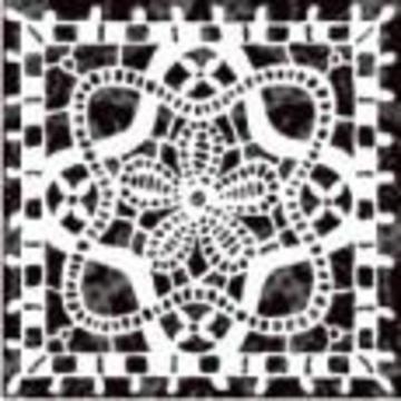 Плитка-декор напольный Керамин Органза 5 бордюрная 9,8х9,8, черный