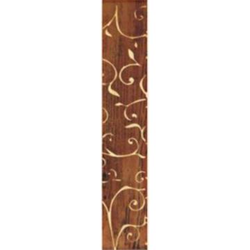 Фриз настенный Керамин Сакура 3 декоративный из стекла 27,5х4,7, коричневый