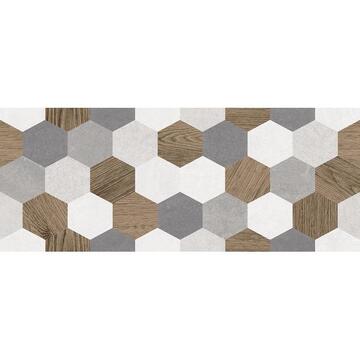 Плитка настенная Laparet Betonhome 20x50 серый мозаика