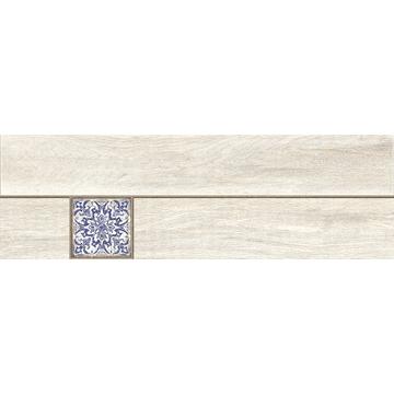 Напольная плитка Cersanit Ornamentwood 59.8х18.5, белый, декор