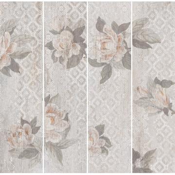 Напольная плитка Kerama Marazzi Поджио 20х80, цветы светлый обрезной