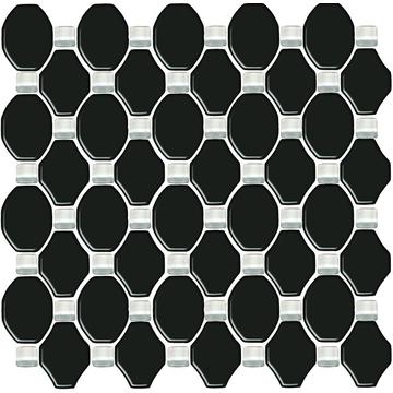 Плитка-мозаика настенная Paradyz Secret 29.8x29.8, Nero, стеклянный