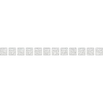 Плитка-декор настенный Kerama Marazzi Бельканто 20х1.4, карандаш бисер белый серебро