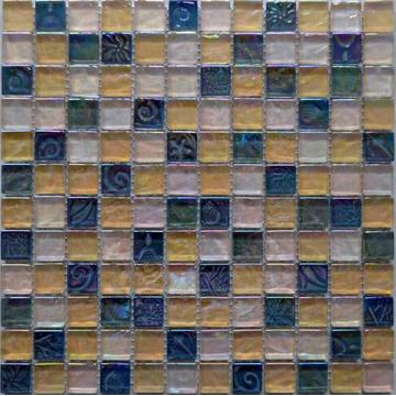 Мозаика Imagine HT837, 30х30, бежево-синяя