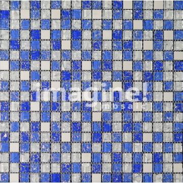 Мозаика Imagine BL8110, 30х30, бело-синяя