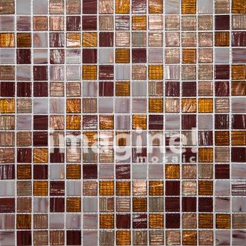 Мозаика Imagine ML42040, 32.7х32.7, оранжево-коричневая