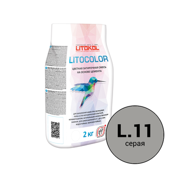 Затирка (Фуга) Litokol LITOCOLOR L 11, серый 2 кг