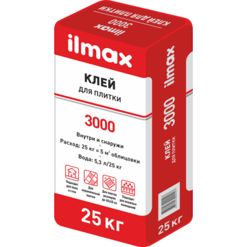 Клей для плитки ilmax (Илмакс) 3000, 25 кг