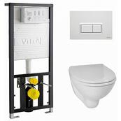 Унитаз подвесной Vitra Arkitekt, с сиденьем, с инсталляцией Унитаз подвесной Vitra Arkitekt, с сиденьем, с инсталляцией