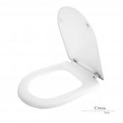 Сиденье с крышкой для унитаза Керамин Сити-ЖС плавноопускающееся, белый