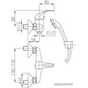 Смеситель для душа Armatura Ecokran Azuryt 5516-520-00