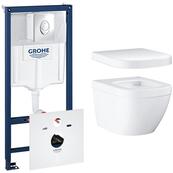 Унитаз подвесной Grohe Euro 3 Rapid SL Air WC, с инсталляцией, с крышкой