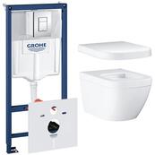 Унитаз подвесной Grohe Euro 8 Rapid SL Cosmopolitan WC, с инсталляцией, с крышкой Унитаз подвесной Grohe Euro 8 Rapid SL Cosmopolitan WC, с инсталляцией, с крышкой