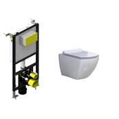 Унитаз подвесной BelBagno Carina, с инсталляцией BelBagno BB-T421