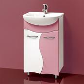 Напольная тумба для ванной под раковину Акваль Милана 82х49х29.6, розовый
