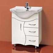 Напольная тумба для ванной под раковину Акваль Милана 82х61.4х30, белый