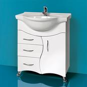 Напольная тумба для ванной под раковину Акваль Милана 82х70.4х33.2, белый