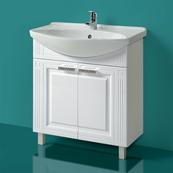 Напольная тумба для ванной под раковину Акваль Оливия 82х75.6х33.6