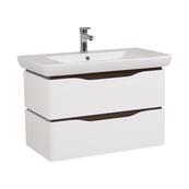 Тумба с умывальником Аква Родос Венеция 80 подвесная (белый/венге)
