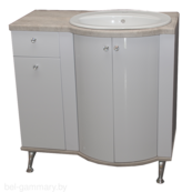 Умывальник с тумбой Турин Гамма Люкс 3 лев/прав. - 90 (камень светлый)