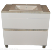 Умывальник с тумбой Бергамо Гамма Люкс 2 - 90 (камень светлый)